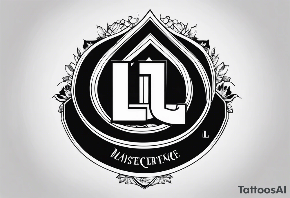 paw letter L and C tattoo idea