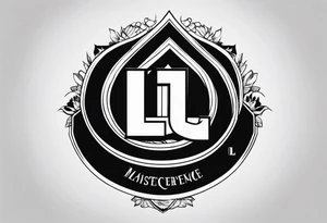 paw letter L and C tattoo idea