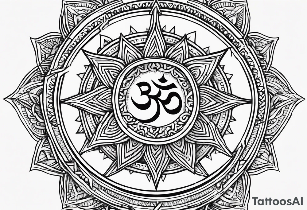 The trident (trishul) of Shive with the om symbol below it tattoo idea