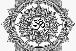 The trident (trishul) of Shive with the om symbol below it tattoo idea