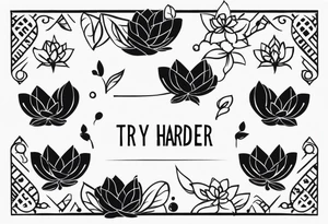 “Try harder” in another language  for a finger tattoo tattoo idea