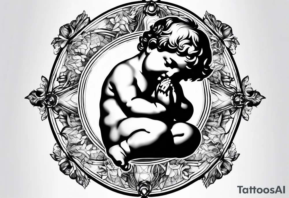 putti praying tattoo idea
