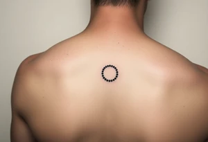 dots around finger as a ring tattoo idea