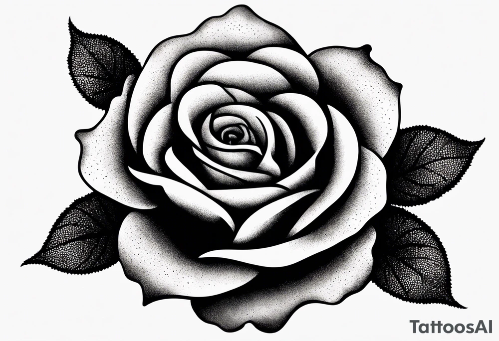 Black rose burning tattoo idea