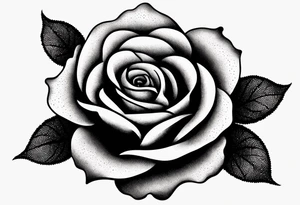 Black rose burning tattoo idea