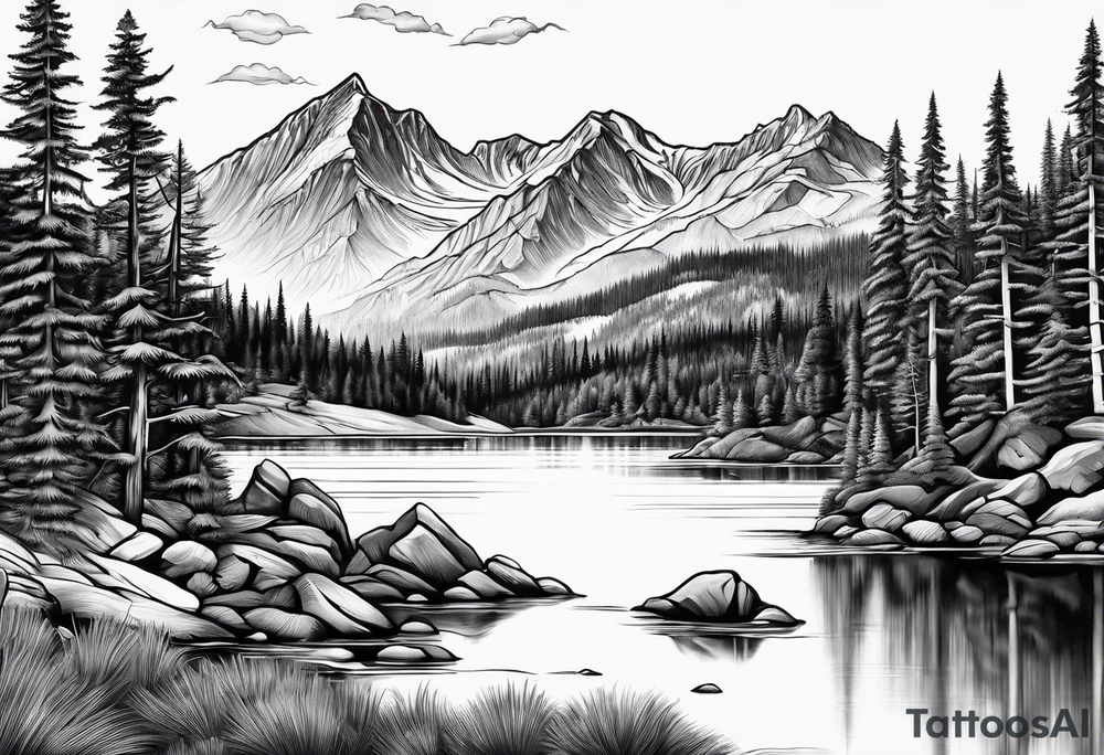 squaw valley with lake in the background tattoo idea squaw valley with lake in the background tattoo idea