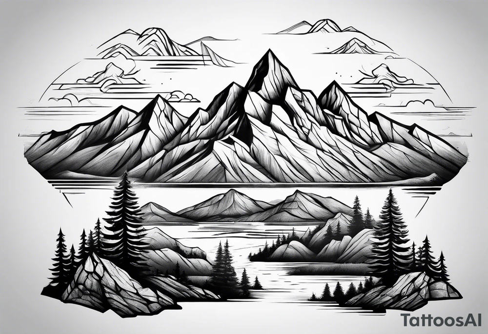 mountains tattoo idea