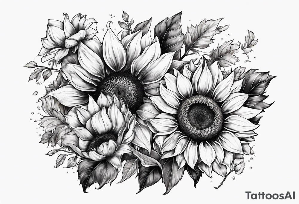 a sunflower tattoo idea