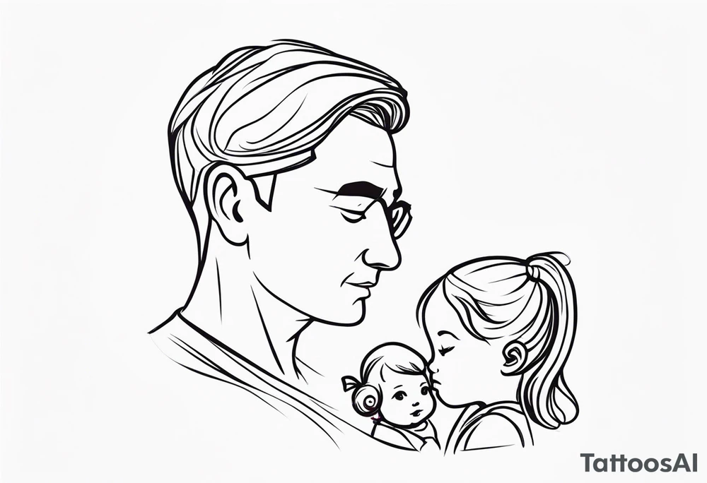 Father and daughter tattoo tattoo idea