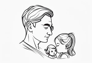Father and daughter tattoo tattoo idea
