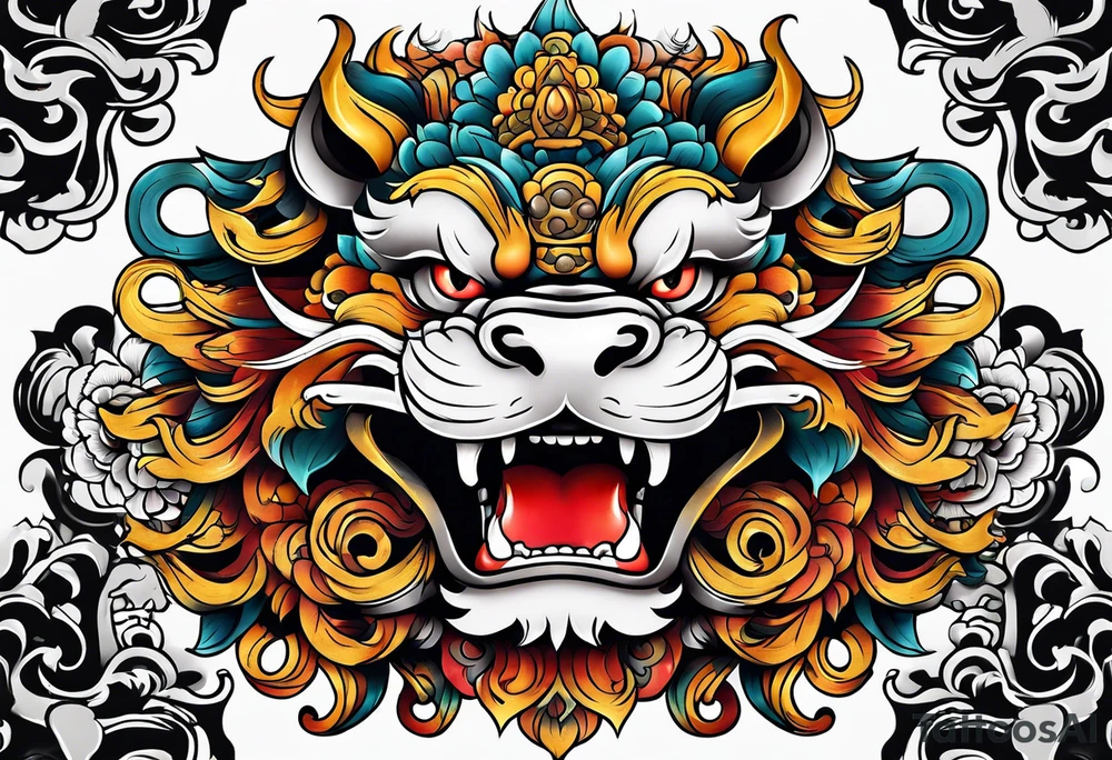 foo dog tattoo idea
