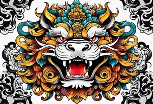 foo dog tattoo idea