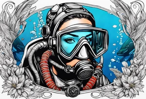 Scuba dive tattoo idea