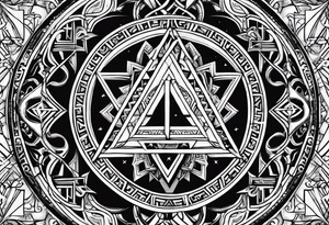 Its a pagan charm of the tetragrammaton to represent powerful the connection God is to Rebecca Sierra as a chosen one designed by God himself with female flair tattoo idea