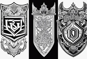 Valhalla sheild tattoo idea