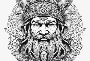 Slavic wood spirit tattoo idea