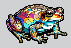 a psychedelic toad tattoo idea