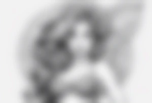 Draw a mermaid body with a shell bra tattoo idea