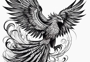 phoenix and pen tattoo idea