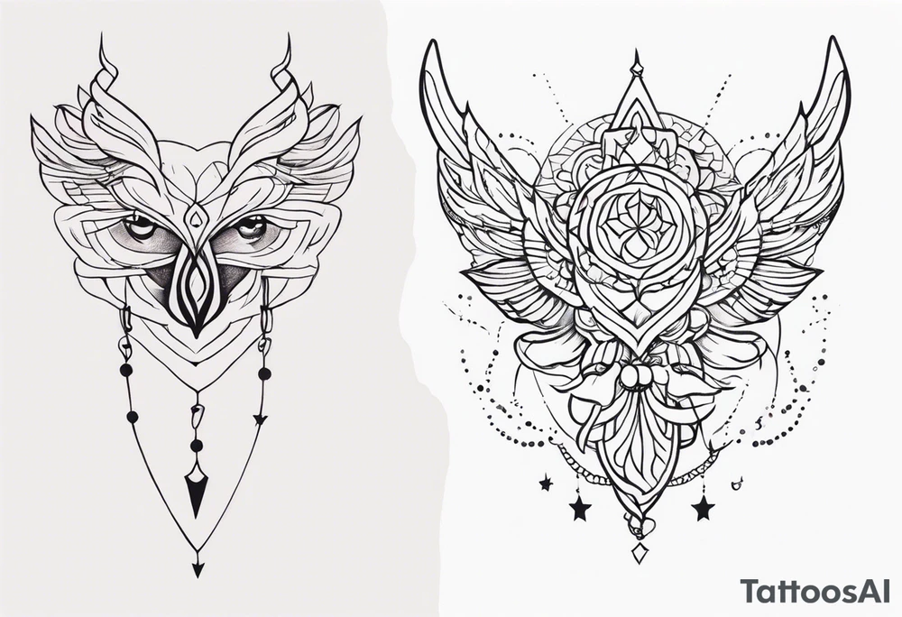 small minimalistic soft spiritual tattoo idea