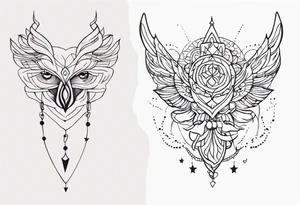 small minimalistic soft spiritual tattoo idea