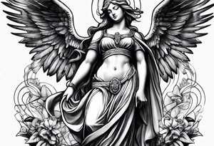 Engel statue tattoo idea