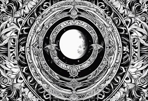 sacred moon tattoo idea