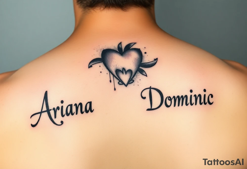 My kids names Ariana, Adrian, Dominic in gangster prison art tattoo idea