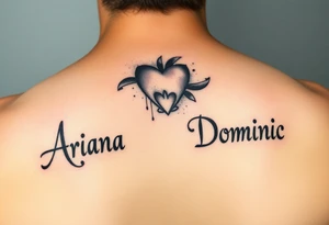My kids names Ariana, Adrian, Dominic in gangster prison art tattoo idea
