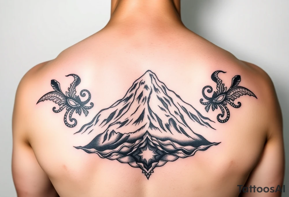 Traditional Mt Taranaki tattoo tattoo idea