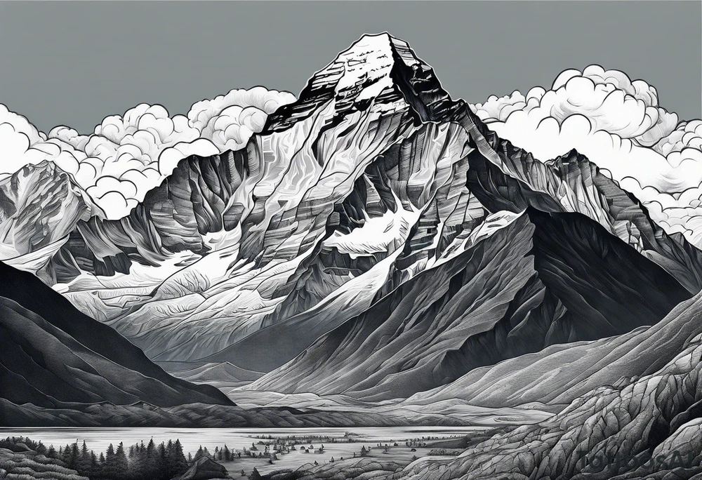 Mount Everest and representing doing hard things tattoo idea