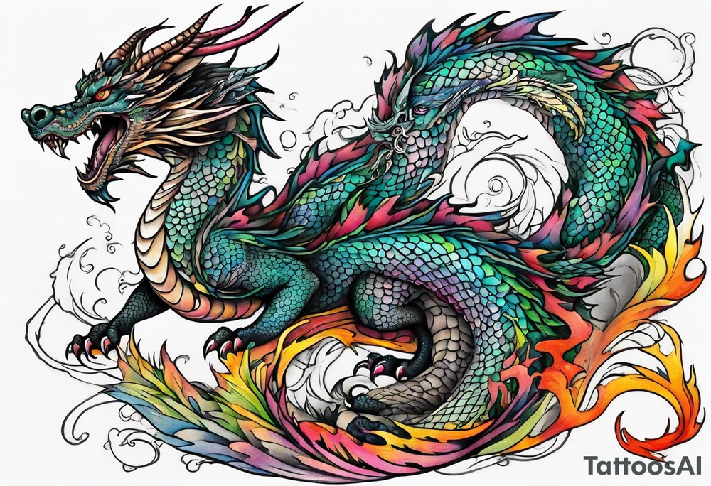 Flying Dragon tattoo idea