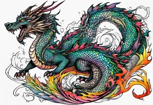 Flying Dragon tattoo idea