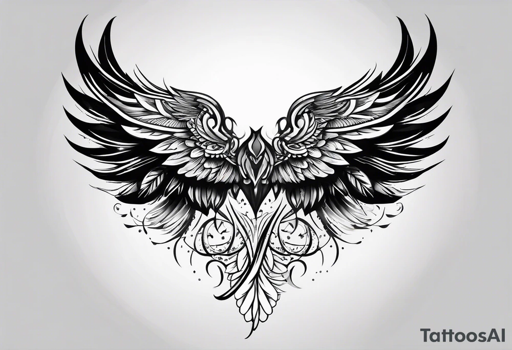 one wing tattoo idea