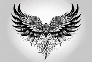one wing tattoo idea