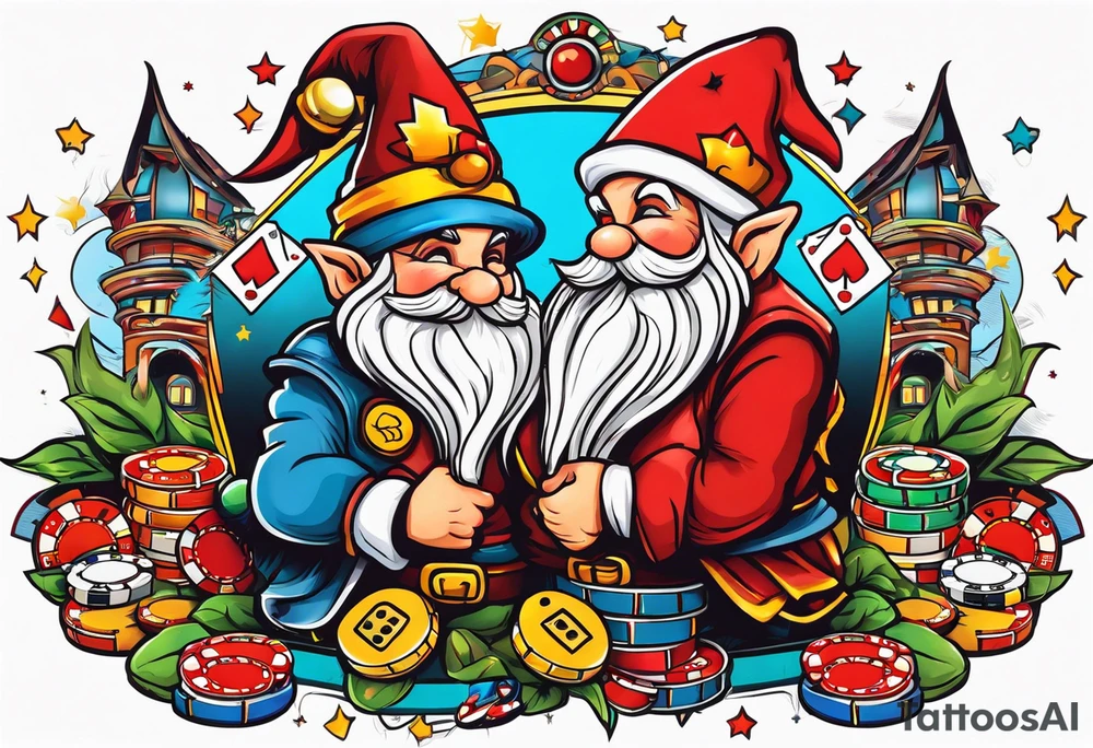 Casino gnomes tattoo idea