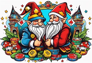 Casino gnomes tattoo idea