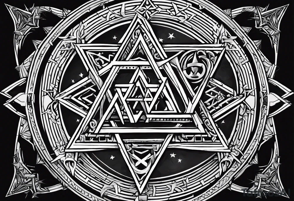 tetragrammaton to represent powerful the connection God as a chosen one designed by God himself simple and bold to be recognized as warning to all evil, to also provide love and protection tattoo idea