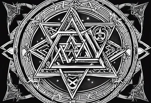 tetragrammaton to represent powerful the connection God as a chosen one designed by God himself simple and bold to be recognized as warning to all evil, to also provide love and protection tattoo idea