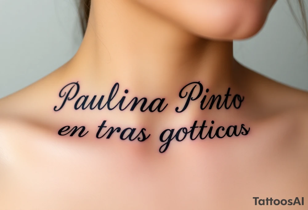 Paulina Pinto, en letras goticas tattoo idea