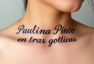 Paulina Pinto, en letras goticas tattoo idea