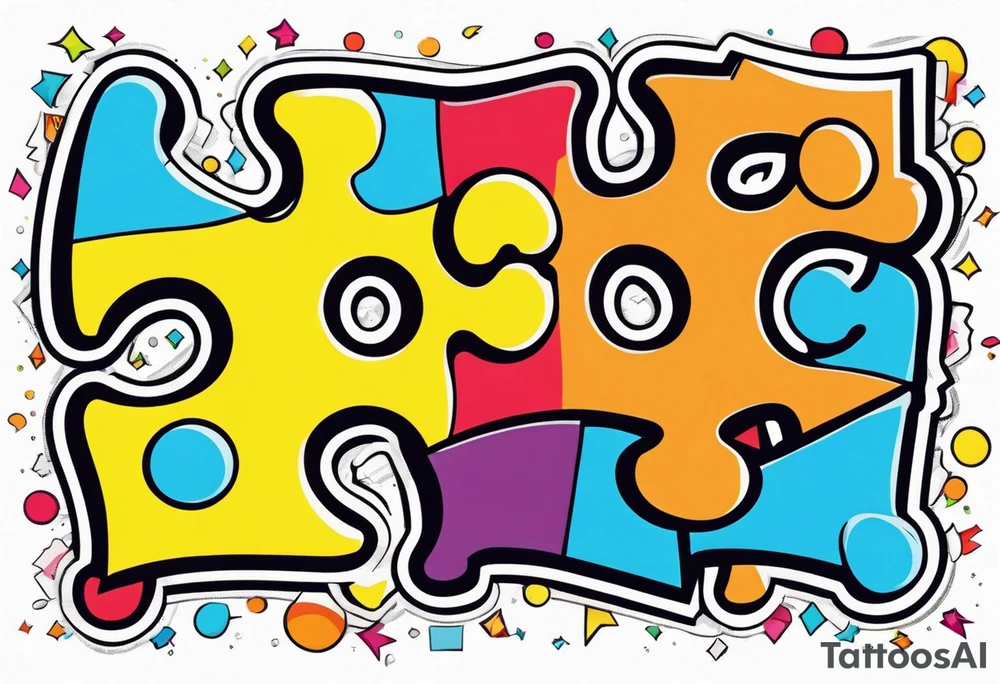2 Puzzle pieces tattoo idea