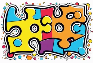 2 Puzzle pieces tattoo idea