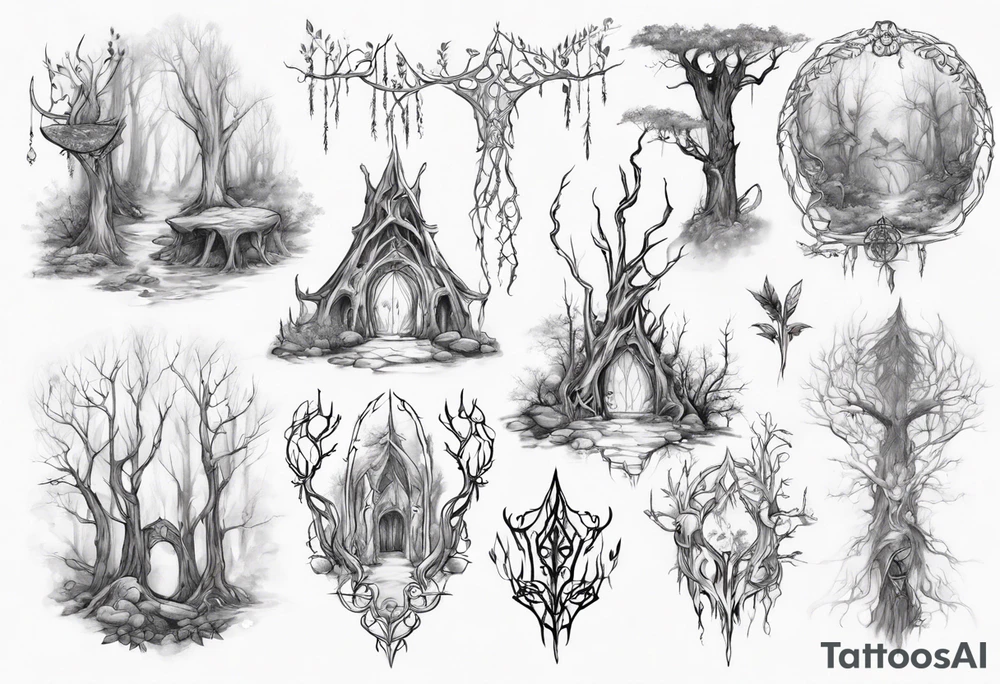 Elvish Forrest tattoo idea