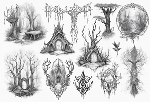 Elvish Forrest tattoo idea
