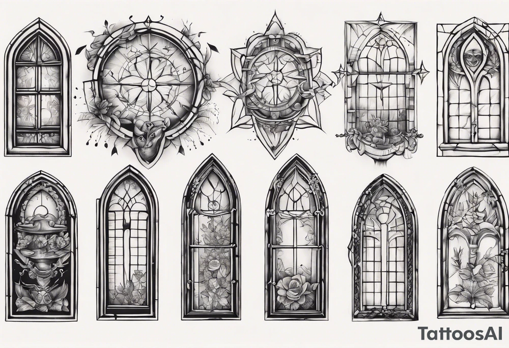 Old window tattoo idea