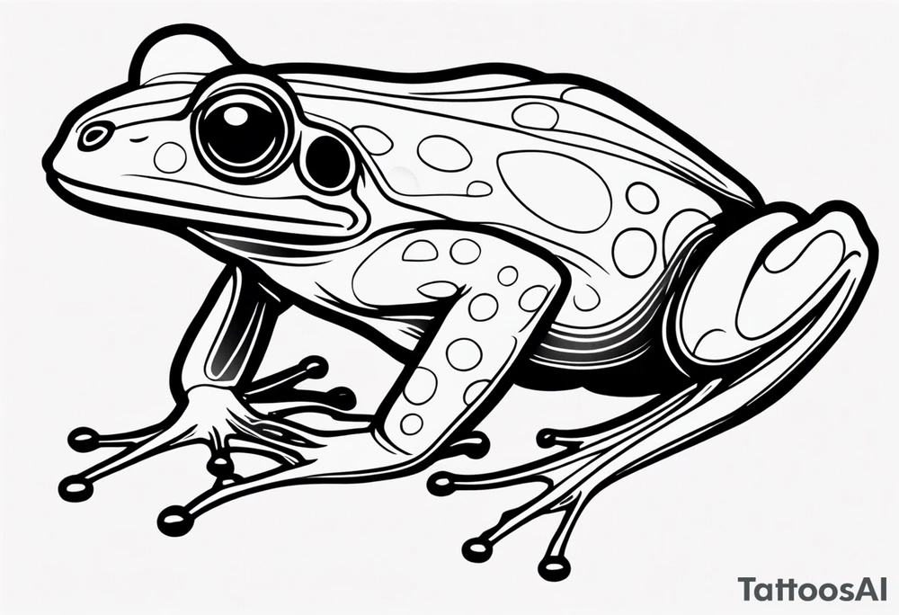 a psychedelic frog tattoo idea
