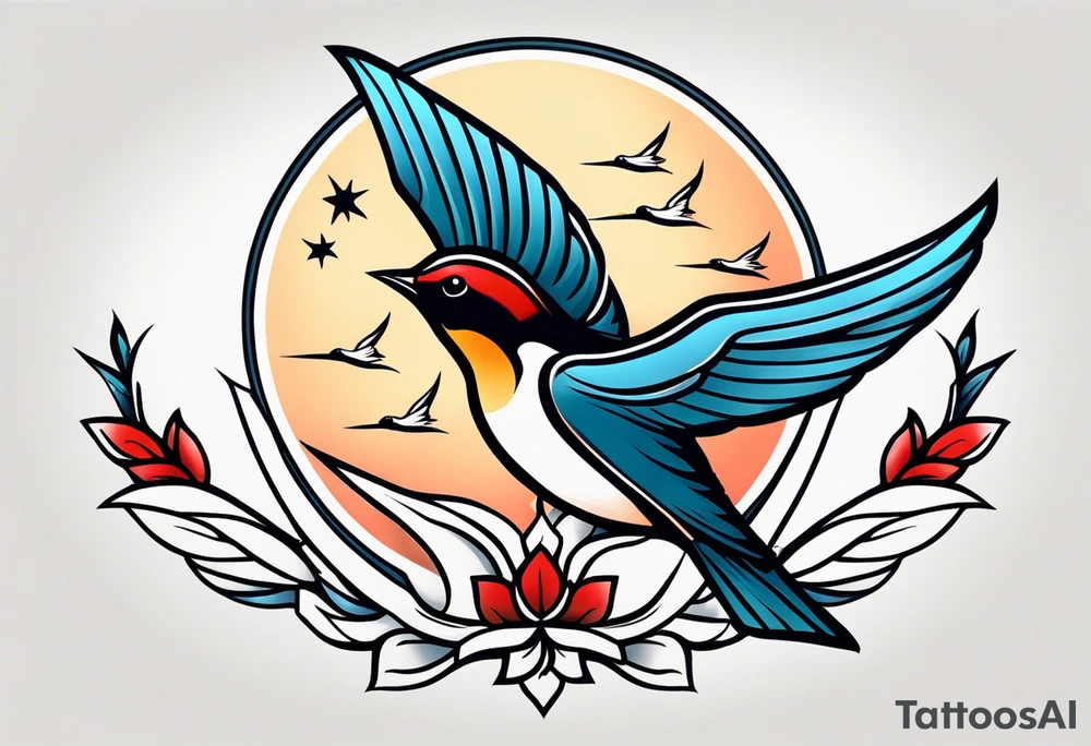 swallow american traditional tattoo idea