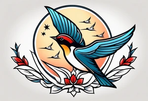 swallow american traditional tattoo idea