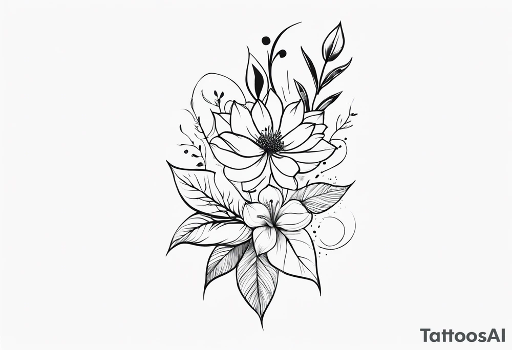 Floral sleeve tattoo idea
